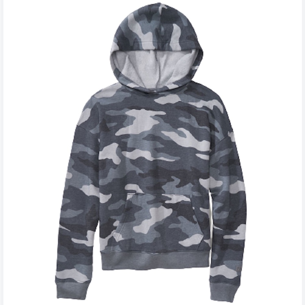 Victoria's Secret Pink Pullover Sweatshirt Hoodie Color Gray Camo